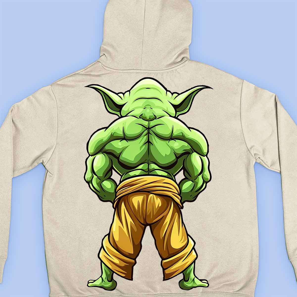 Yoda Back - Sweat à capuche premium Unisex Backprint