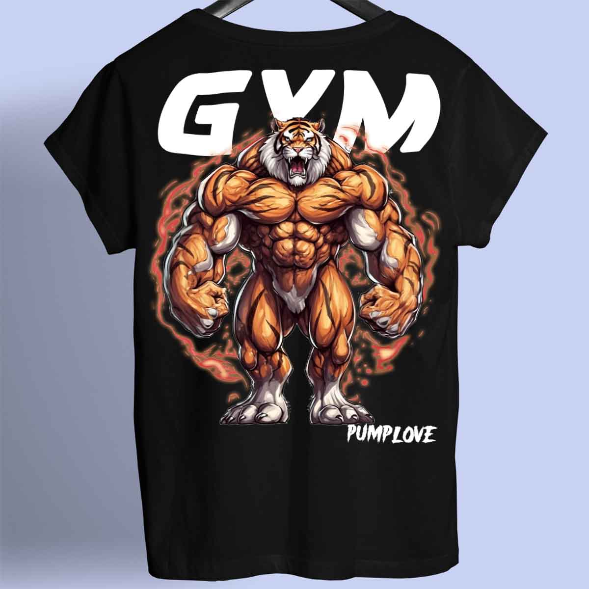 Gym Tiger - Premium shirt, unisex-rugafdruk