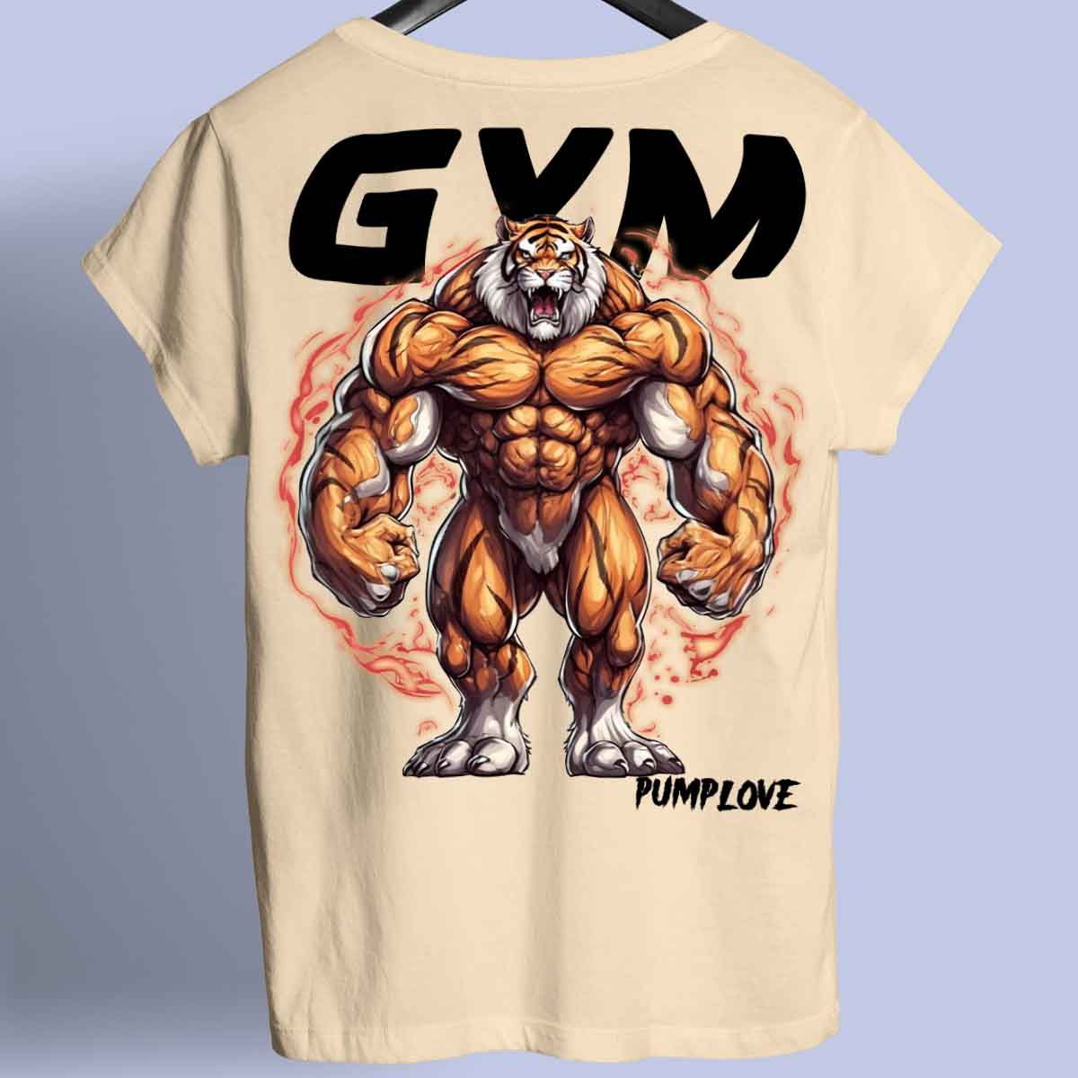 Gym Tiger - Premium shirt, unisex-rugafdruk