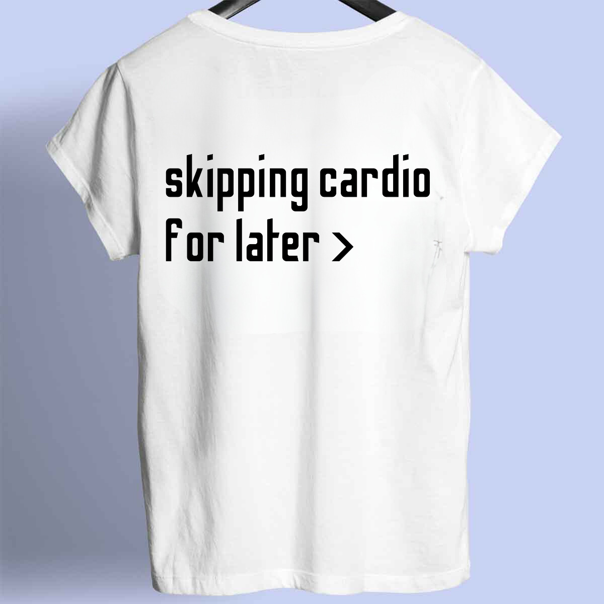 Skipping Cardio - Premium shirt Unisex print op de voorkant