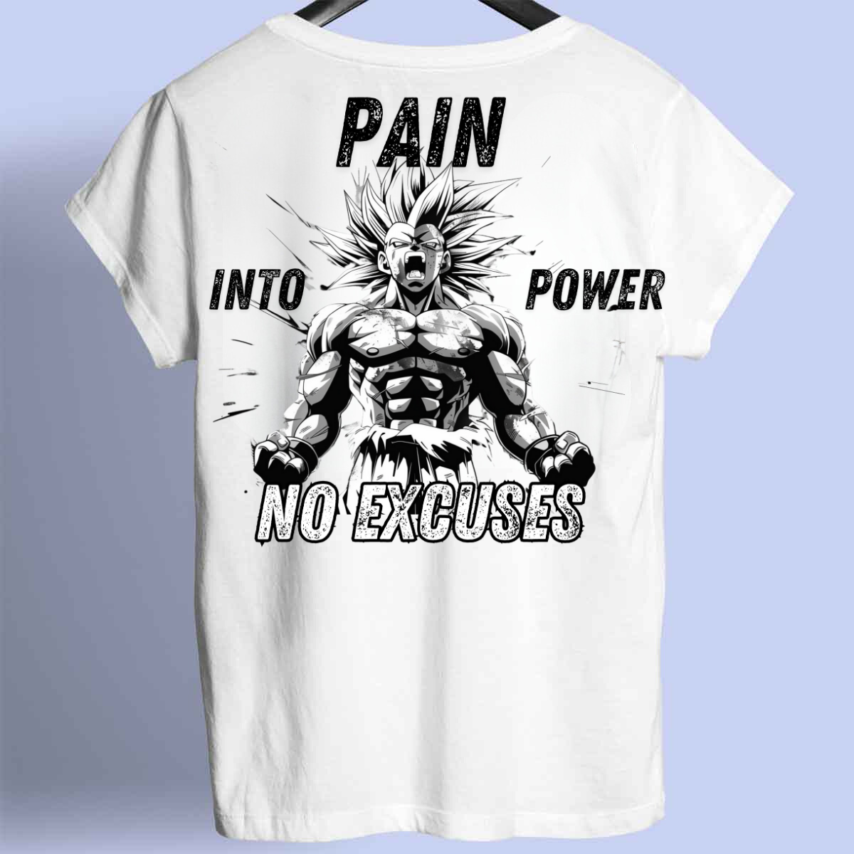 Pain Into Power - Premium shirt, unisex-rugafdruk