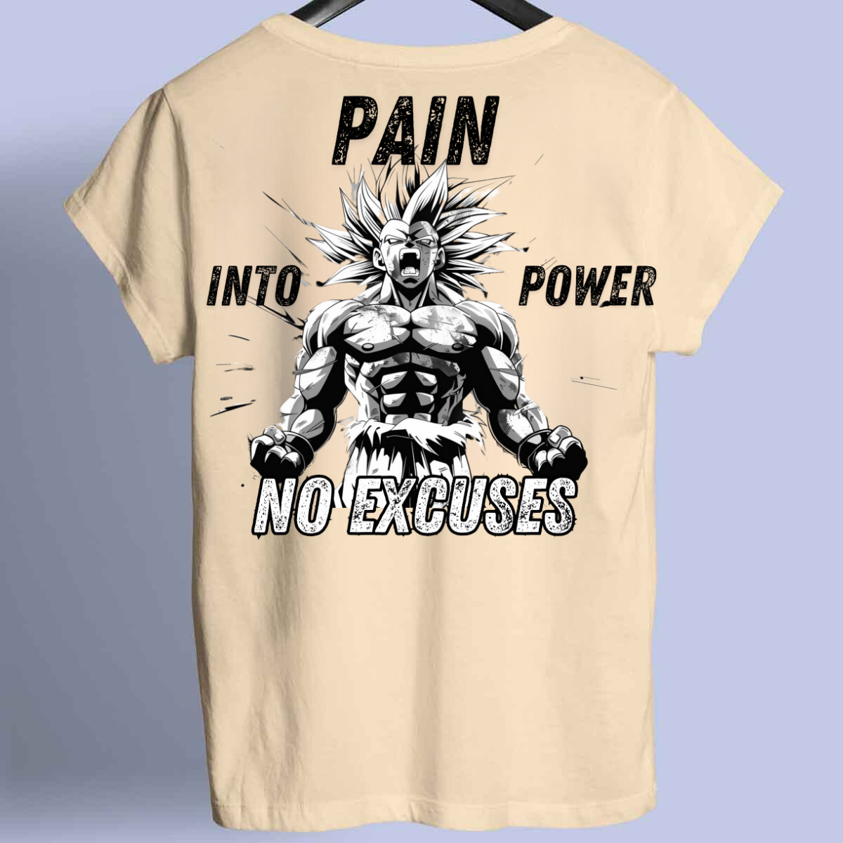 Pain Into Power - Premium shirt, unisex-rugafdruk