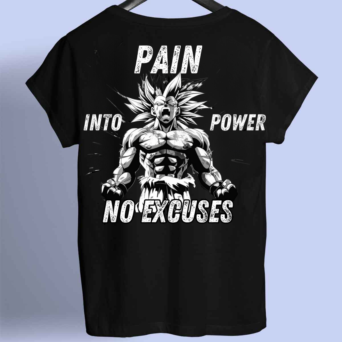 Pain Into Power - Premium shirt, unisex-rugafdruk