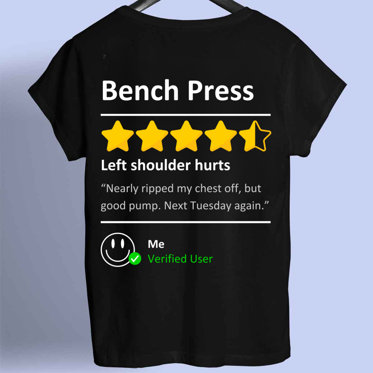 Bench Press Review - Chemise Premium Unisexe Impression recto