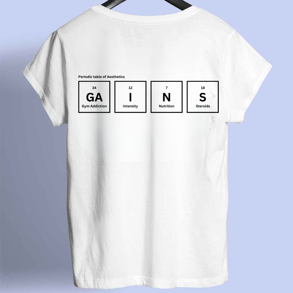 Gains - Premium shirt Unisex print op de voorkant