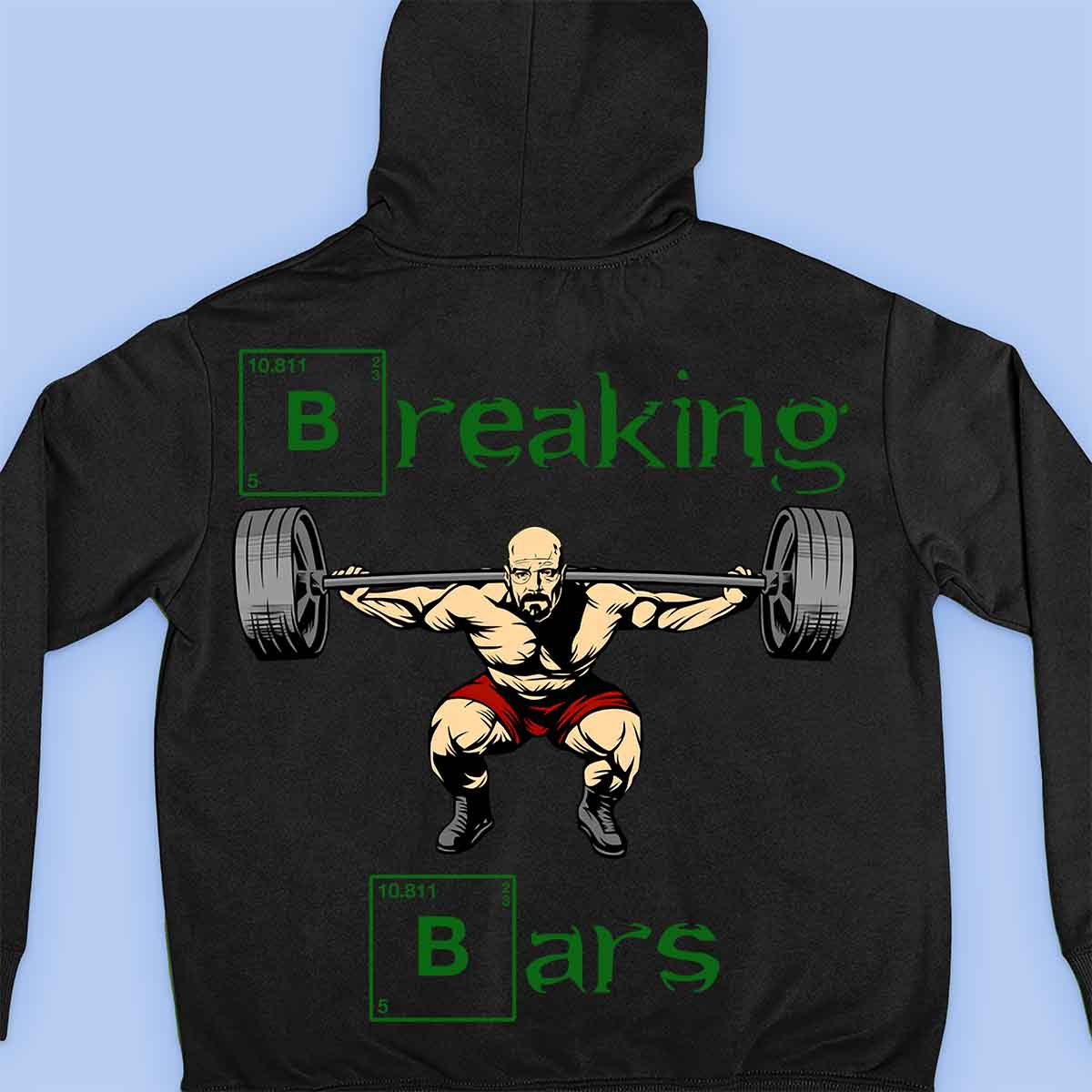 Breaking Bars - Sweat à capuche premium Unisex Backprint