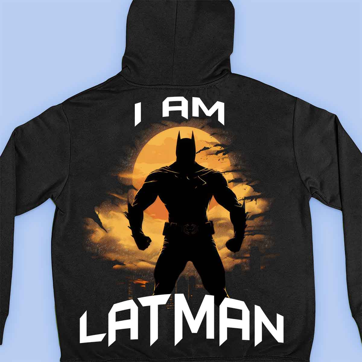 Latman - Premium hoodie, unisex-rugafdruk