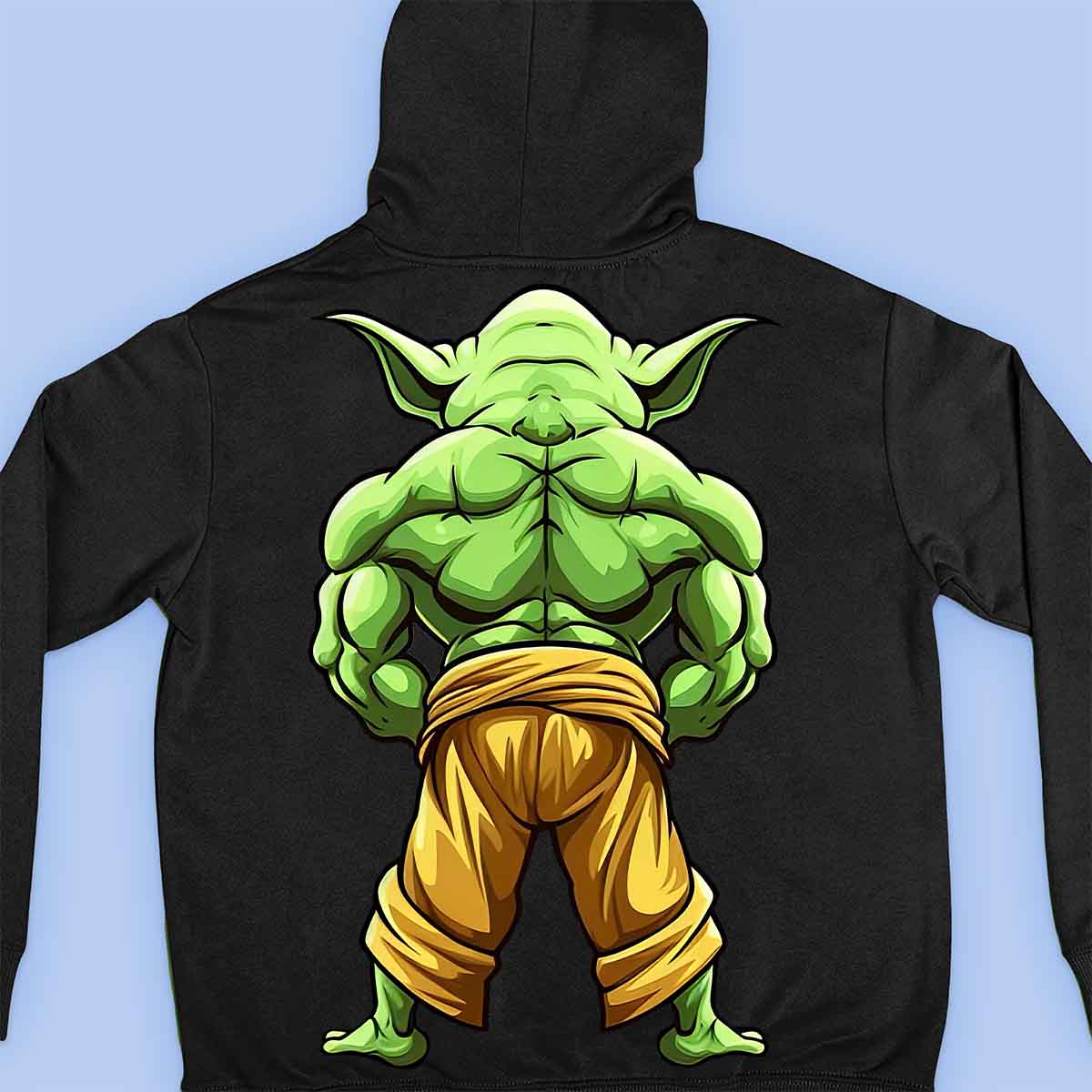 Yoda Back - Sweat à capuche premium Unisex Backprint