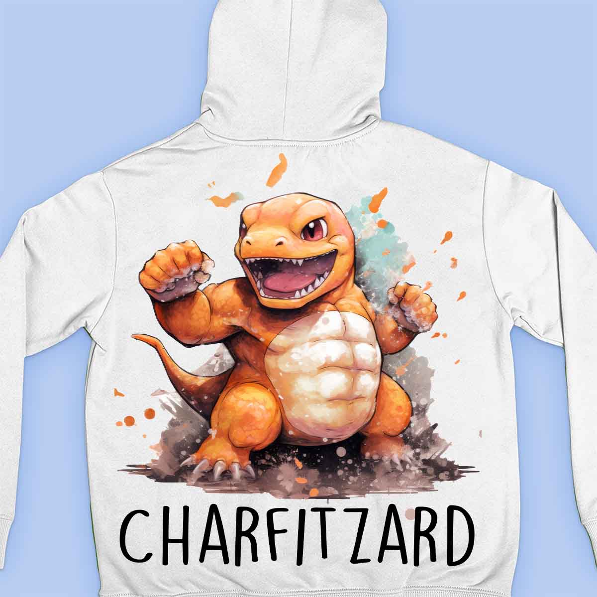 Charfitzard - Premium hoodie, unisex-rugafdruk