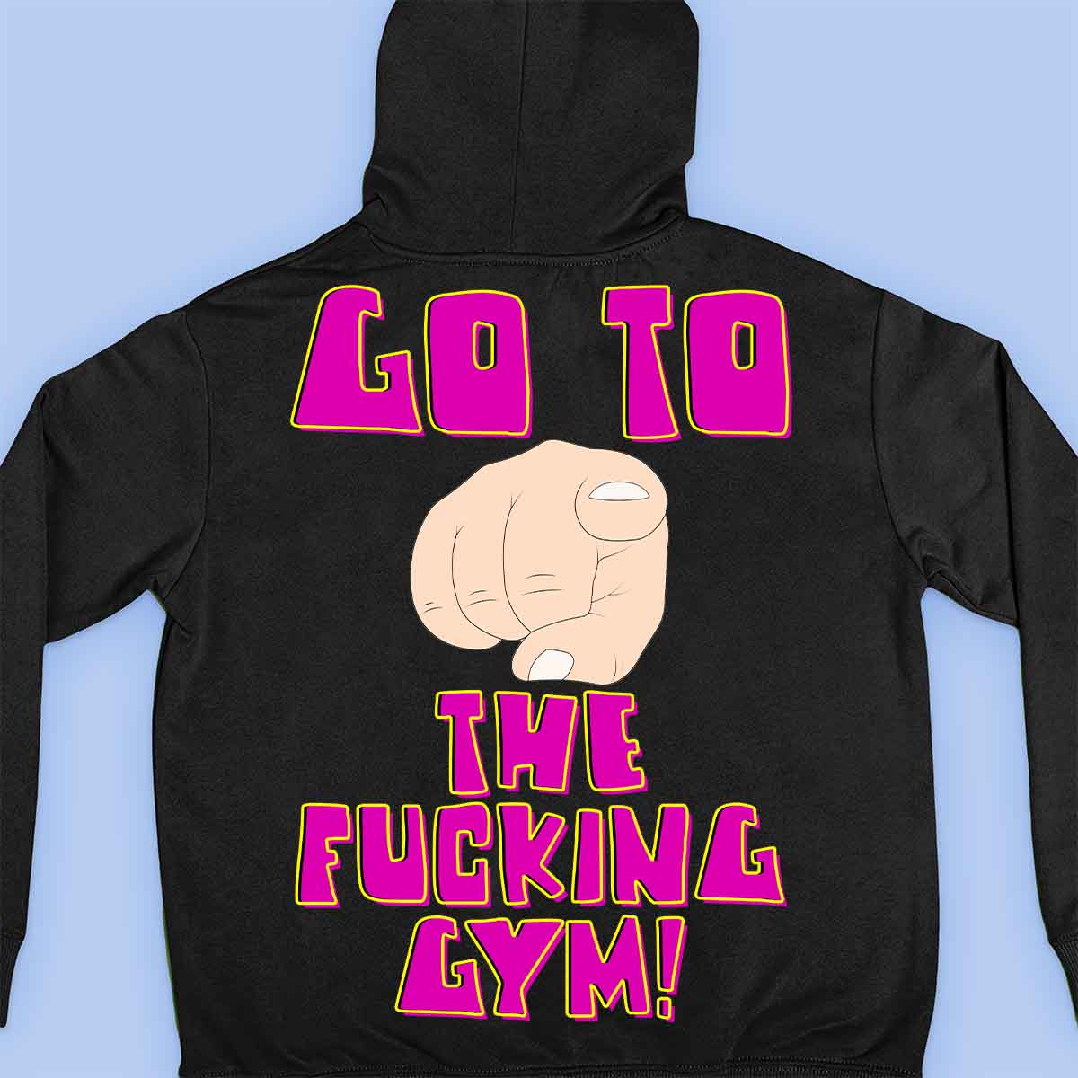 Go Gym - Sweat à capuche premium unisexe Backprint