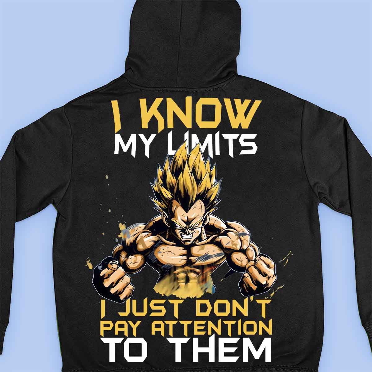 Limits - Premium hoodie, unisex-rugafdruk