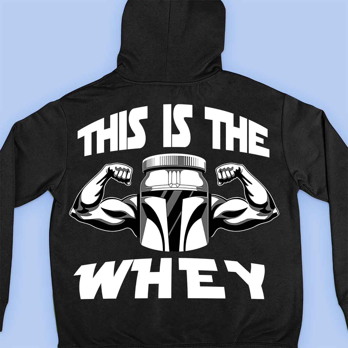 The Whey - Premium hoodie, unisex-rugafdruk