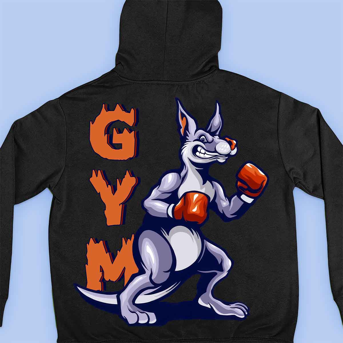 Gym Kangaroo - Premium Hoodie Unisex Backprint