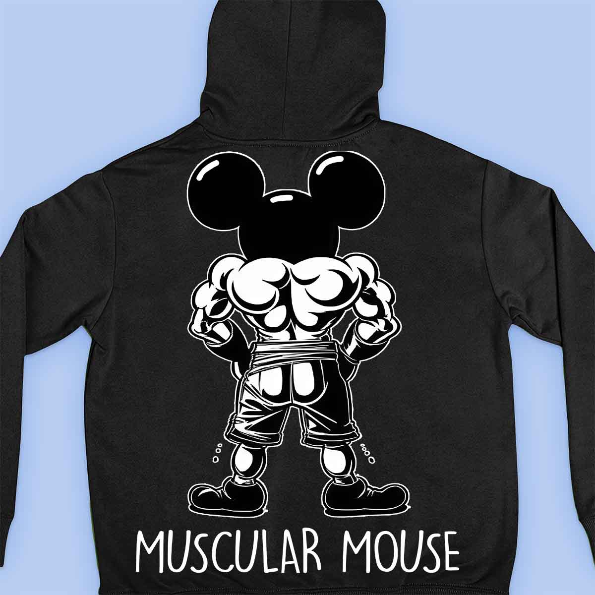 Gespierde muis - Premium hoodie, unisex-rugafdruk