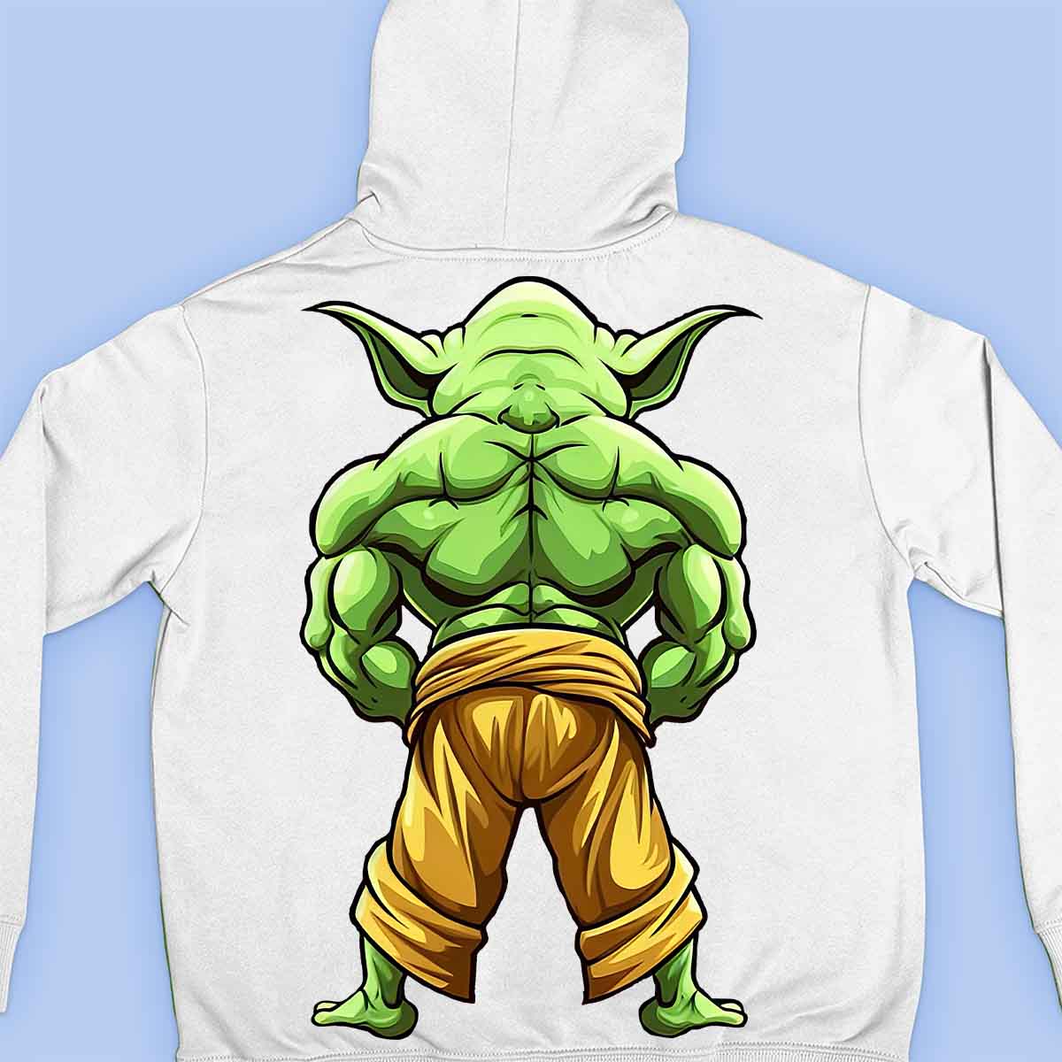 Yoda Back - Premium hoodie, unisex-rugafdruk