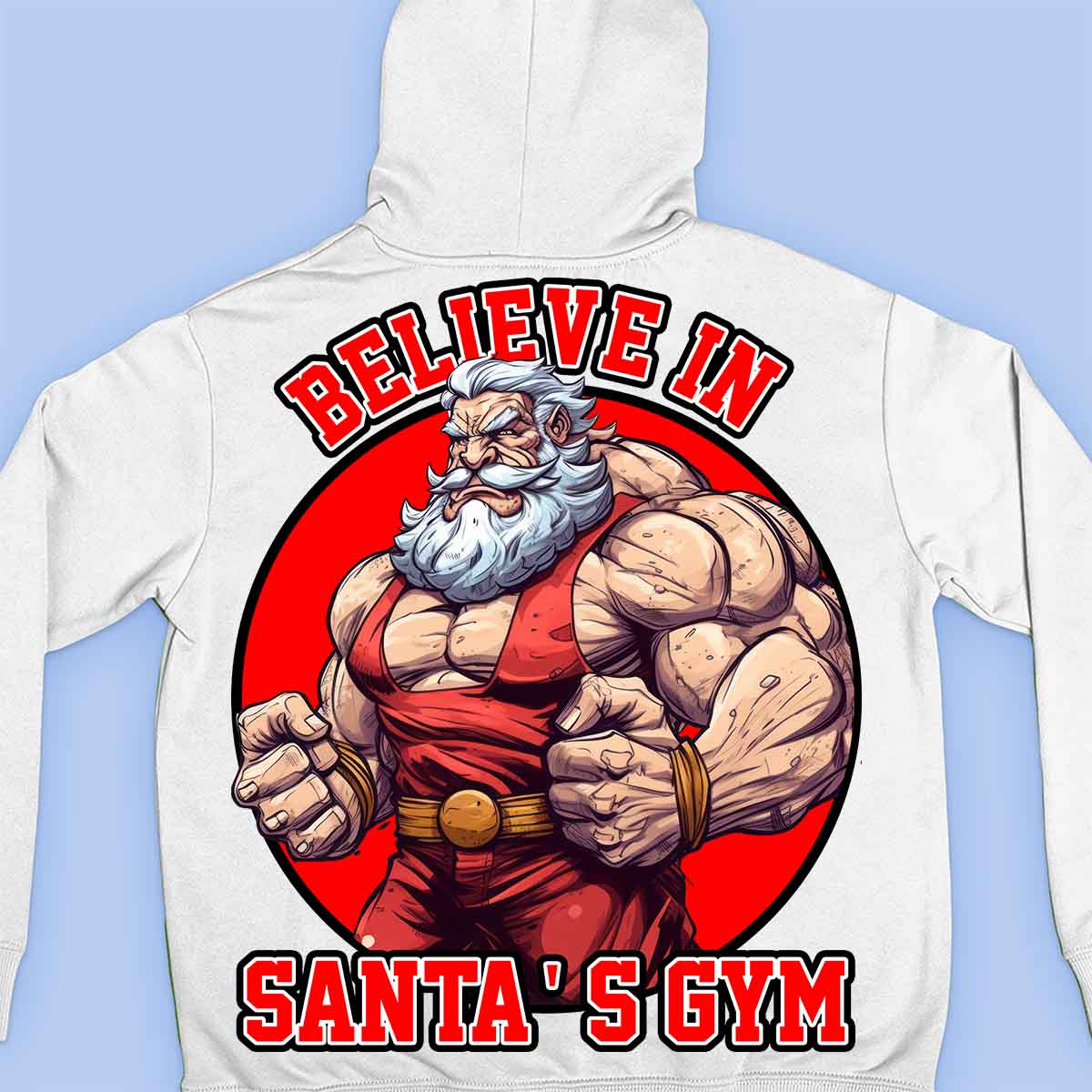 Santa's Gym - Premium Hoodie Unisex Backprint