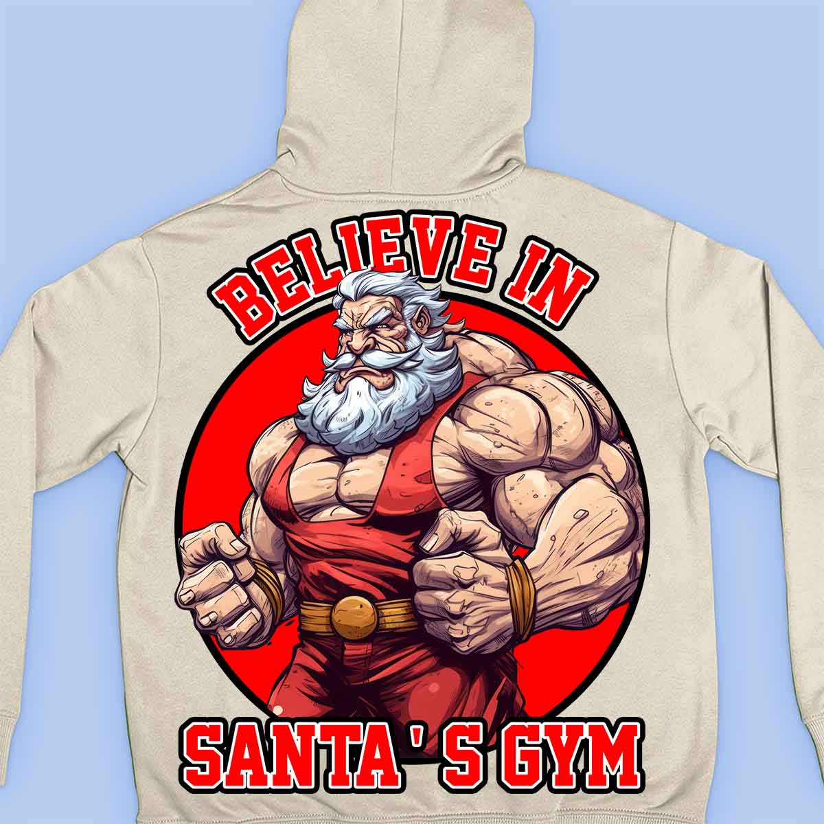 Santa's Gym - Premium hoodie, unisex-rugafdruk