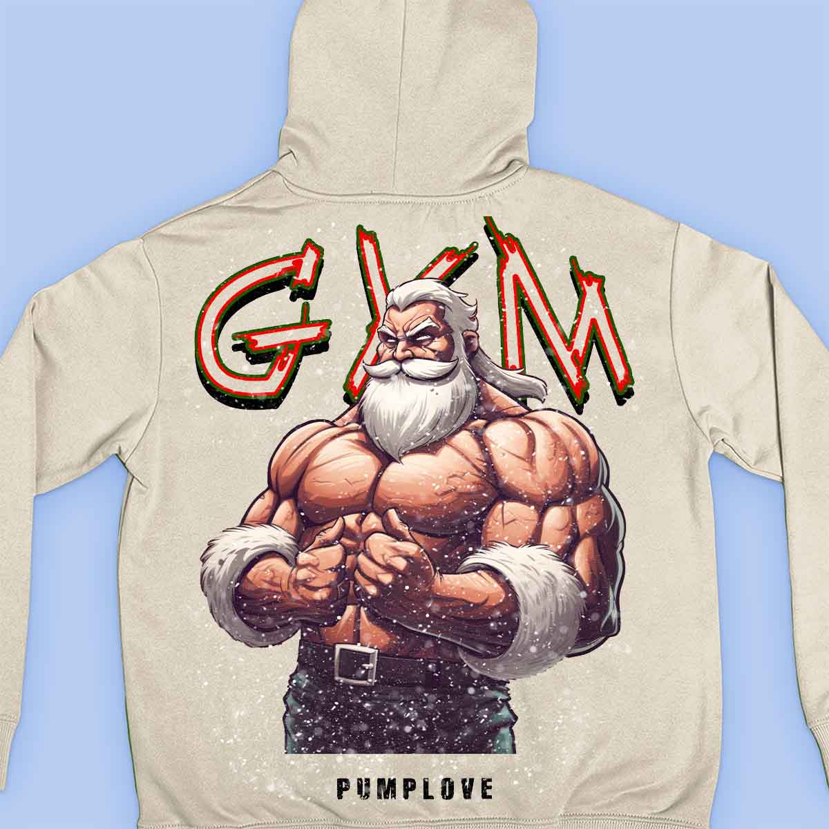 Gym Santa - Premium hoodie, unisex-rugafdruk