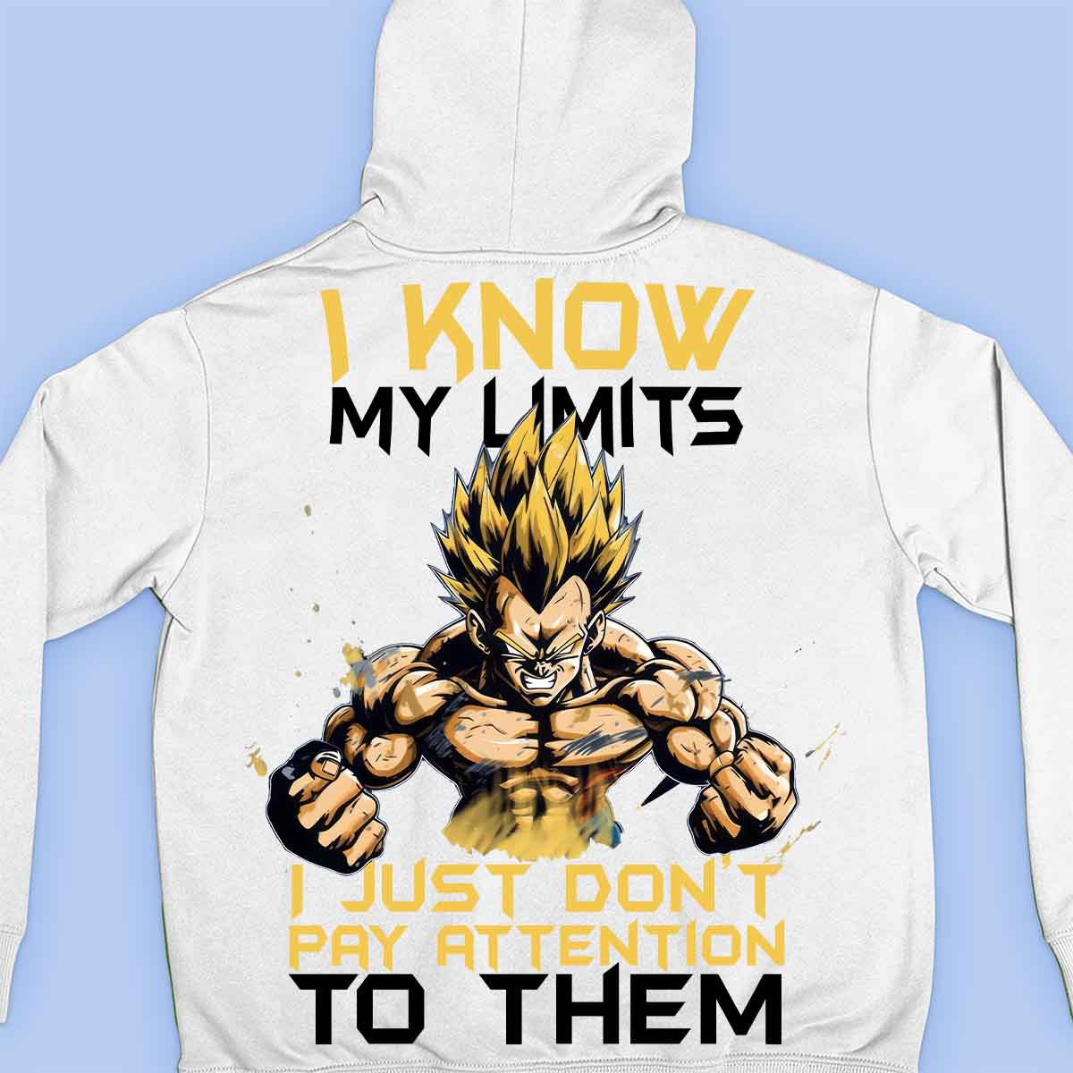 Limits - Premium hoodie, unisex-rugafdruk