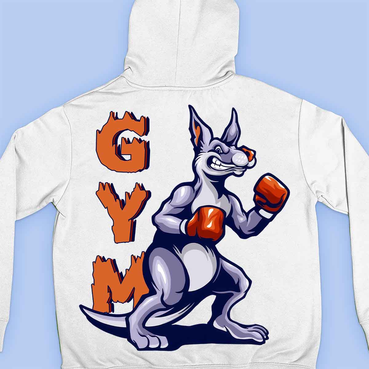 Gym Kangaroo - Premium hoodie, unisex-rugafdruk