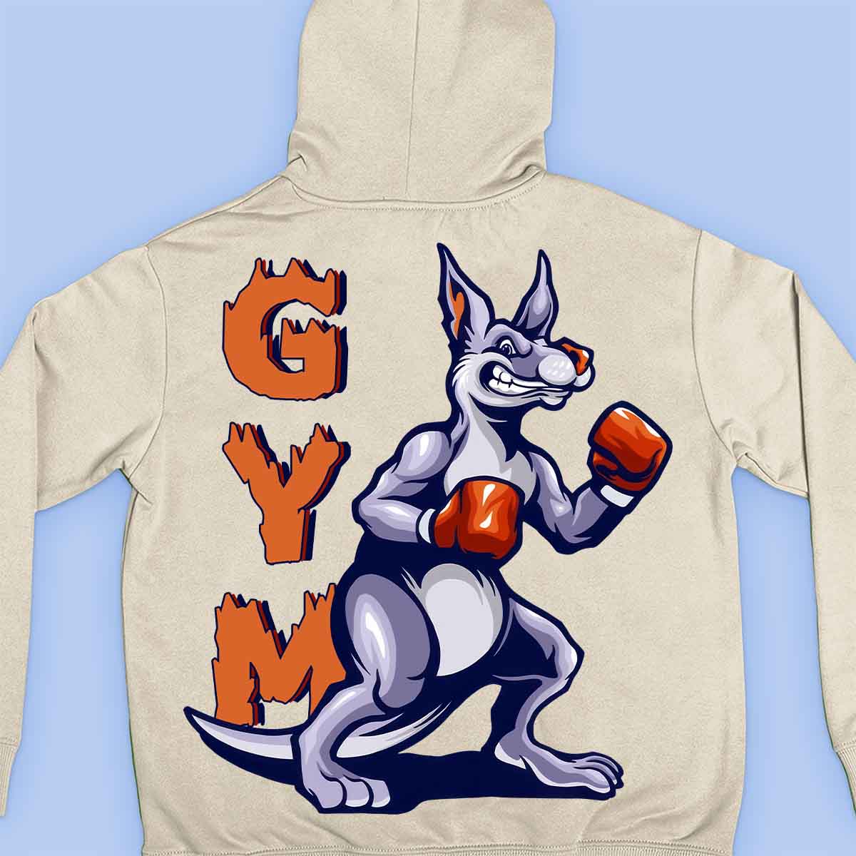 Gym Kangaroo - Premium hoodie, unisex-rugafdruk