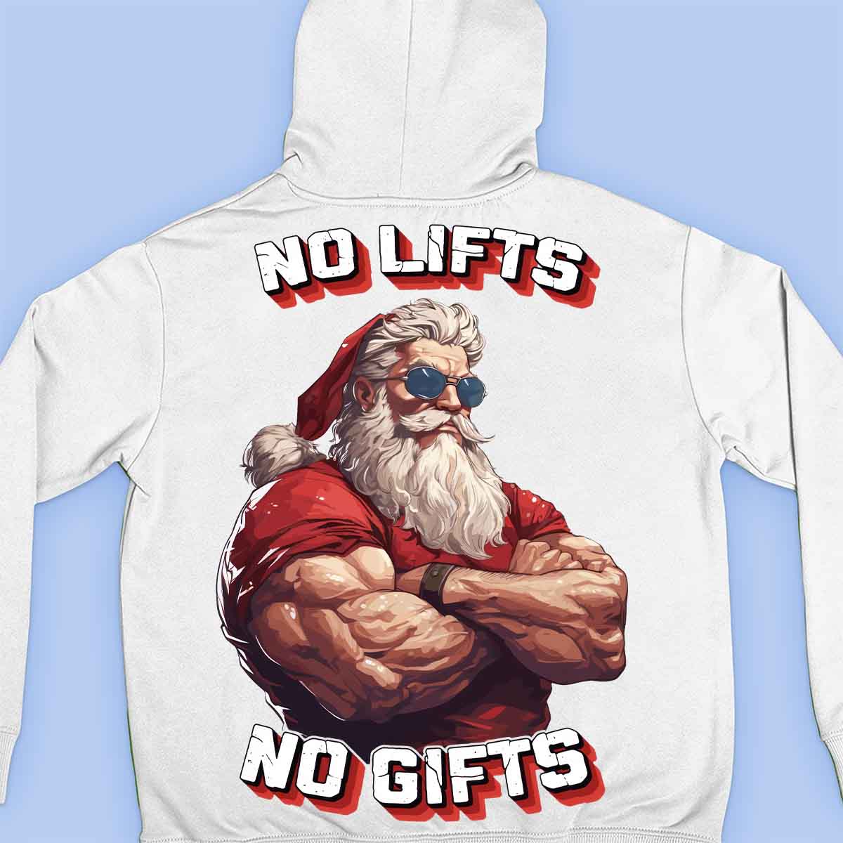 Geen liften, geen cadeaus - Premium hoodie, unisex-rugafdruk