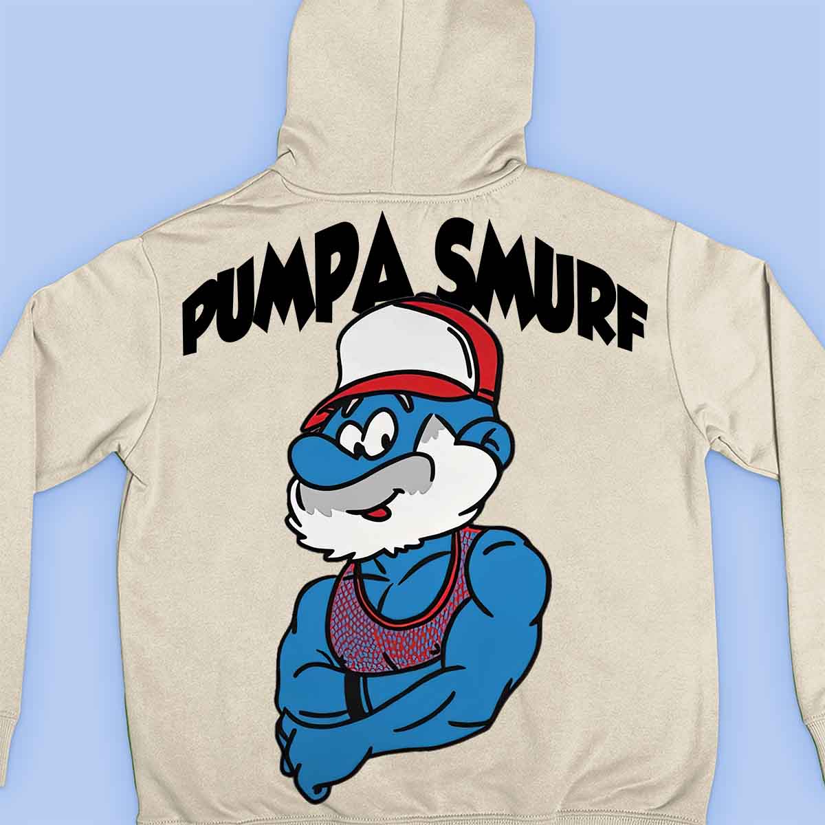 Pumpa Smurf - Premium hoodie unisex rugafdruk