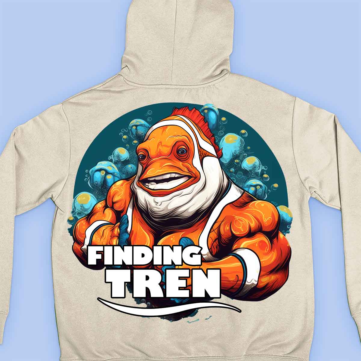 Finding Tren - Sweat à capuche premium unisexe Backprint