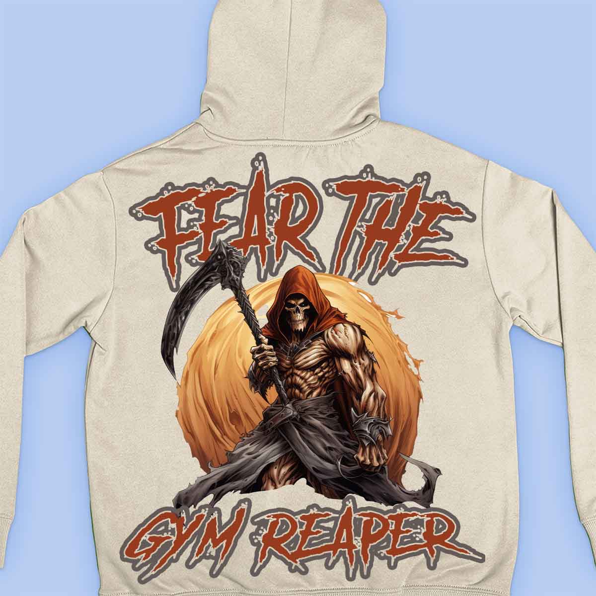 Gym Reaper - Premium hoodie, unisex-rugafdruk