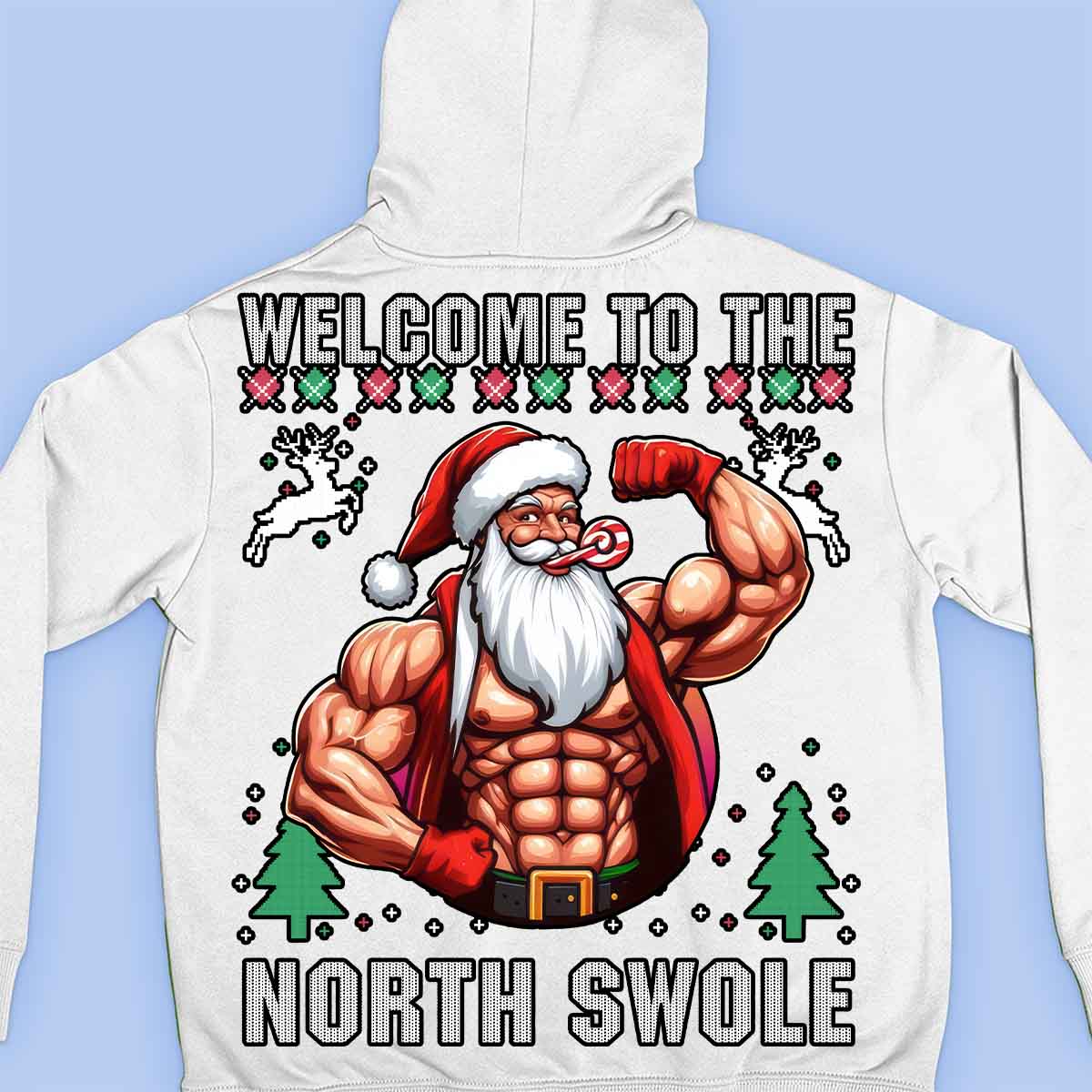 North Swole - Premium hoodie, unisex-rugafdruk