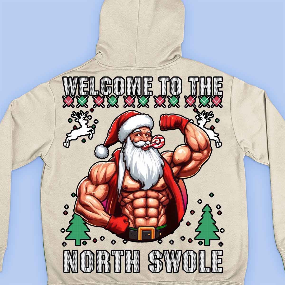 North Swole - Premium hoodie, unisex-rugafdruk