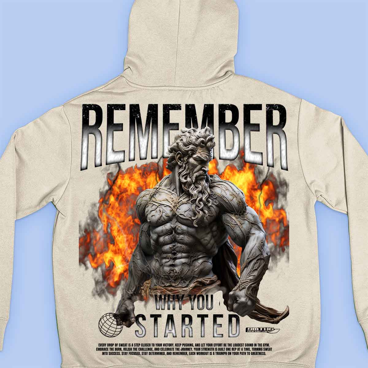 Onthoud waarom - Premium hoodie, unisex-rugafdruk