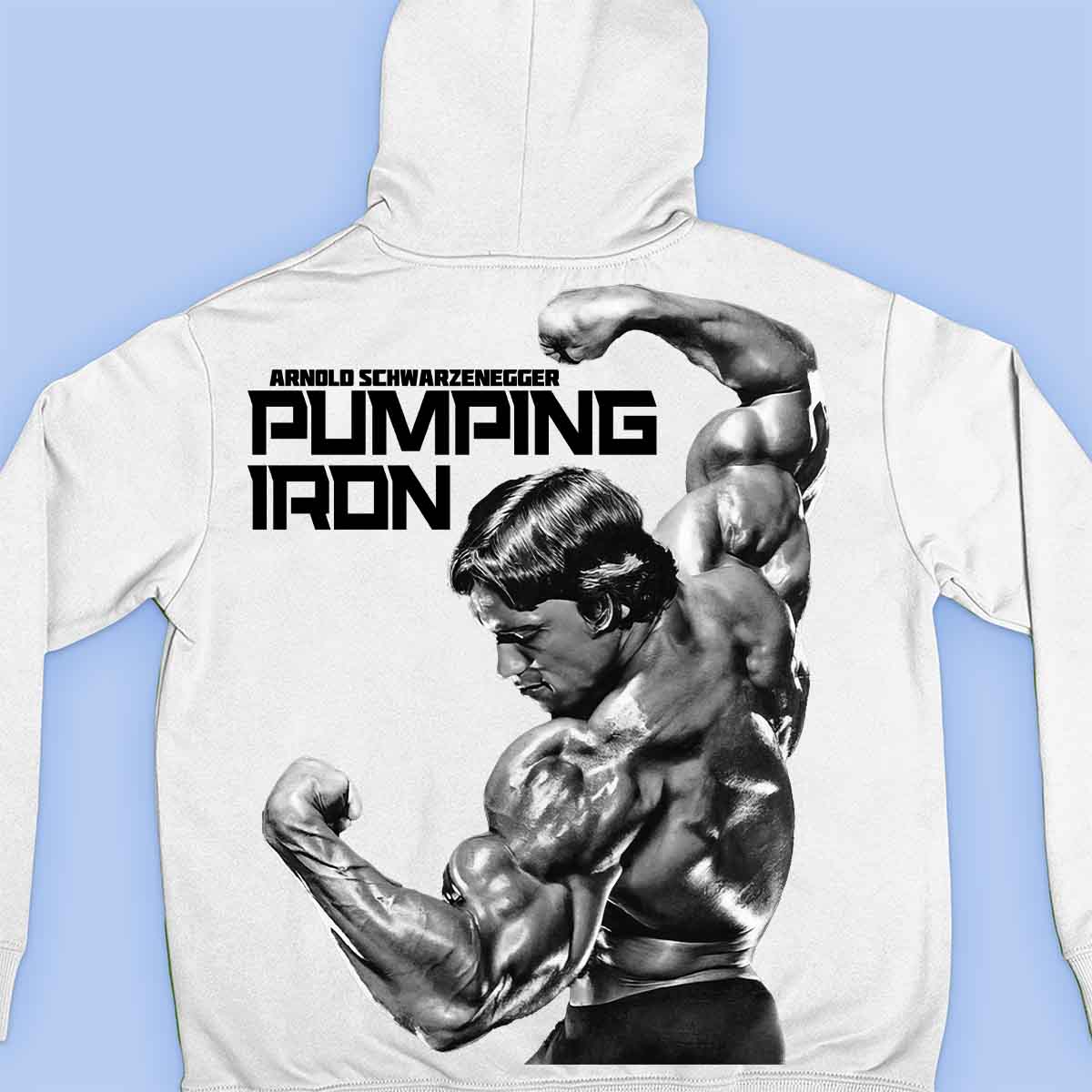 Pumping Iron - Sweat à capuche premium Unisex Backprint