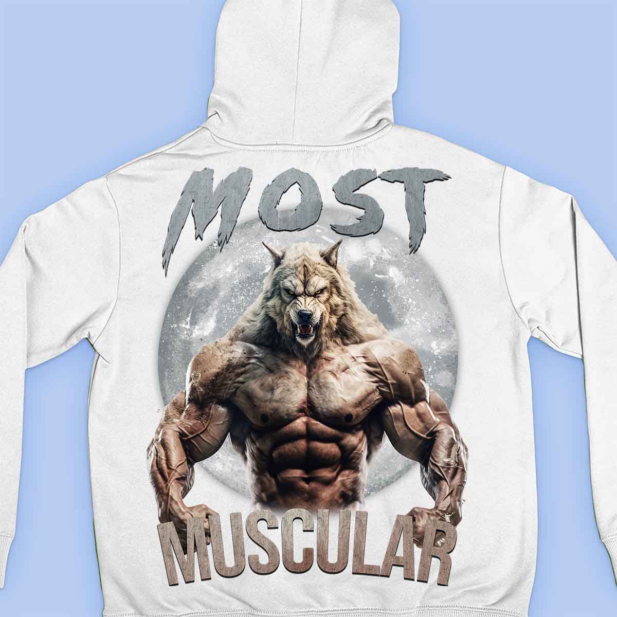 Le plus musclé - Sweat à capuche premium Unisex Backprint