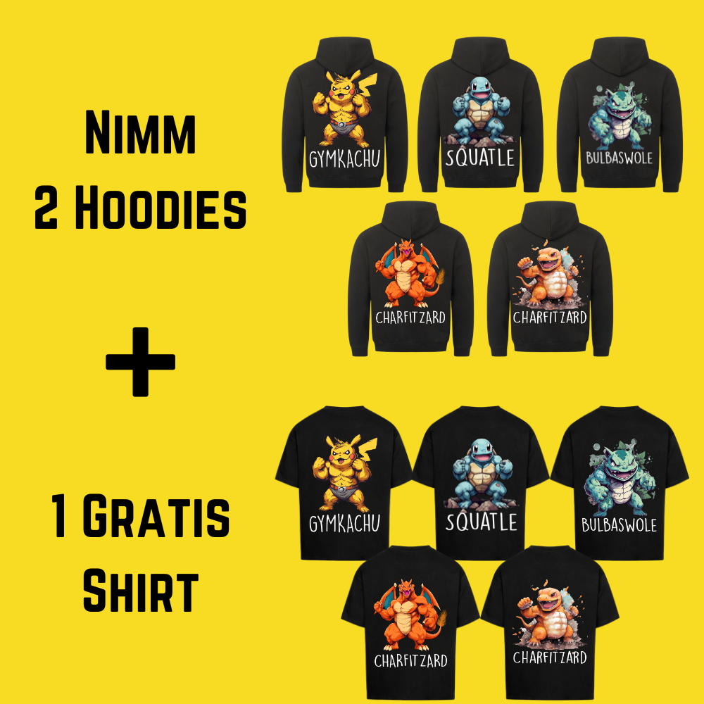 Pokemon | 2 hoodies + 1 gratis shirt