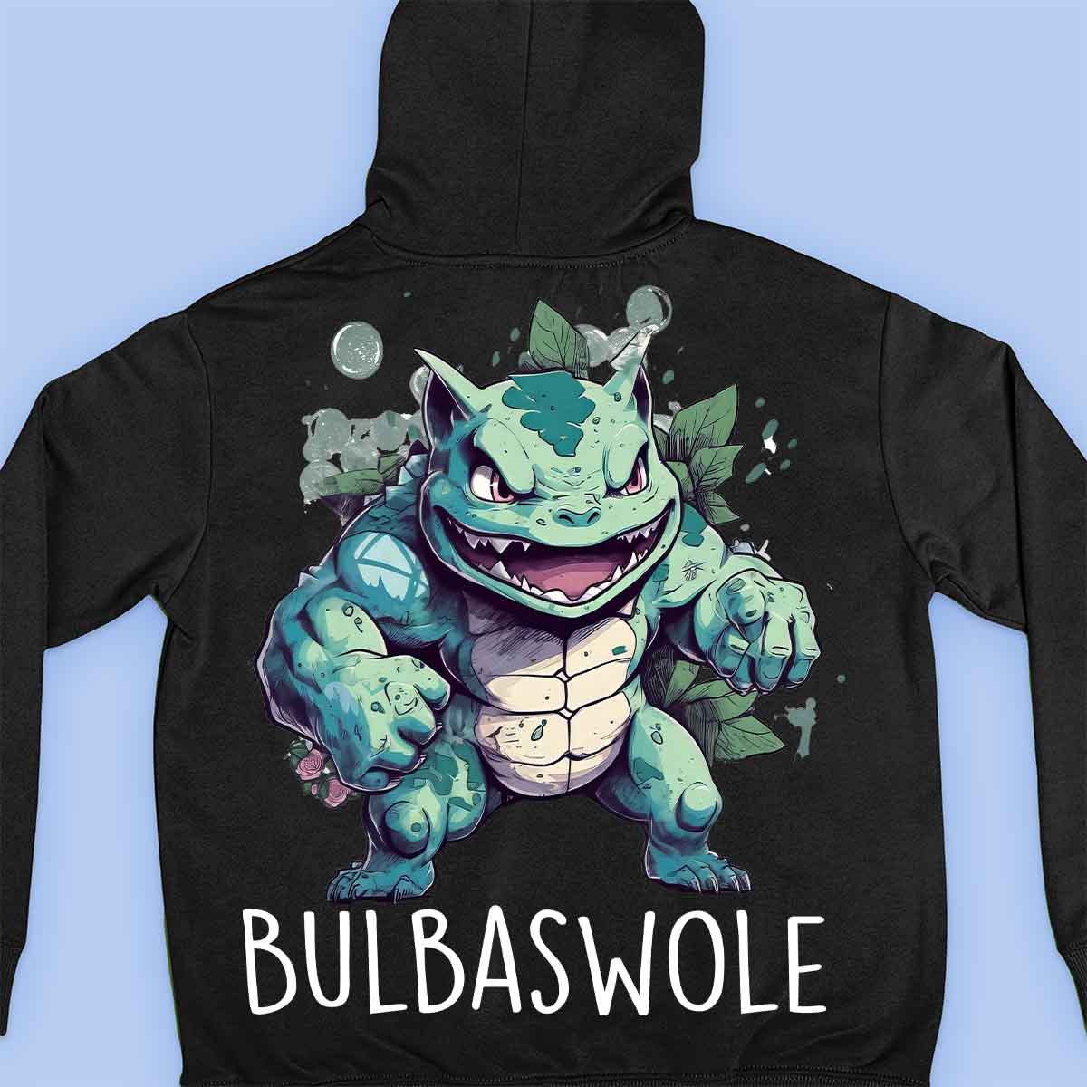 Bulbaswole - Sweat à capuche premium Unisex Backprint