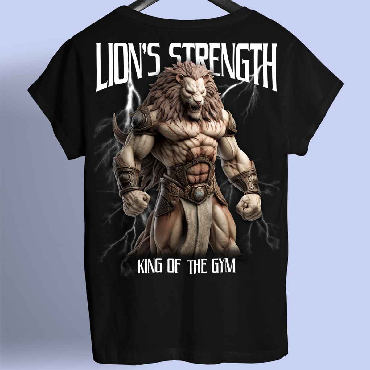 Lion's Strength - Premium shirt, unisex-rugafdruk