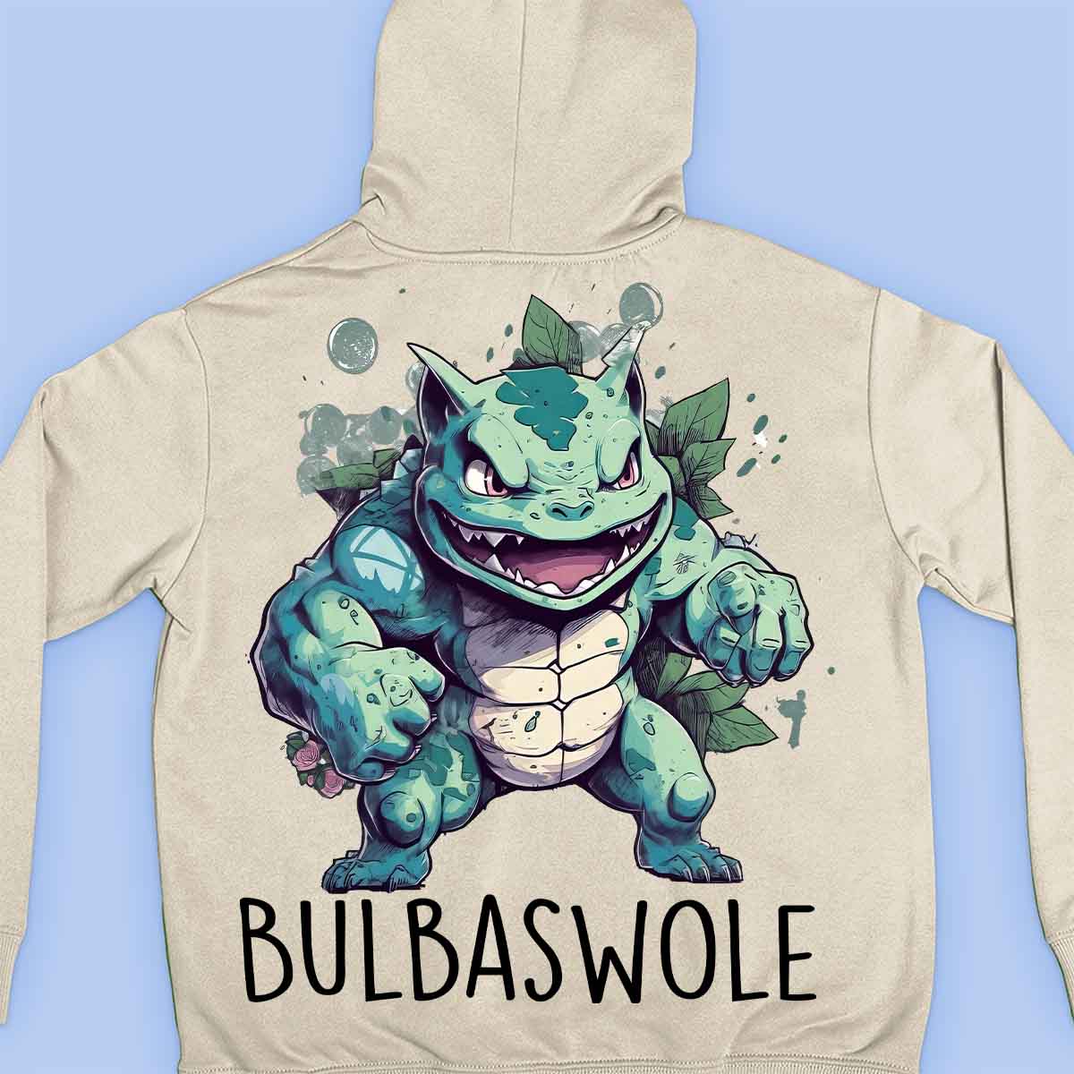 Bulbaswole - Sweat à capuche premium Unisex Backprint