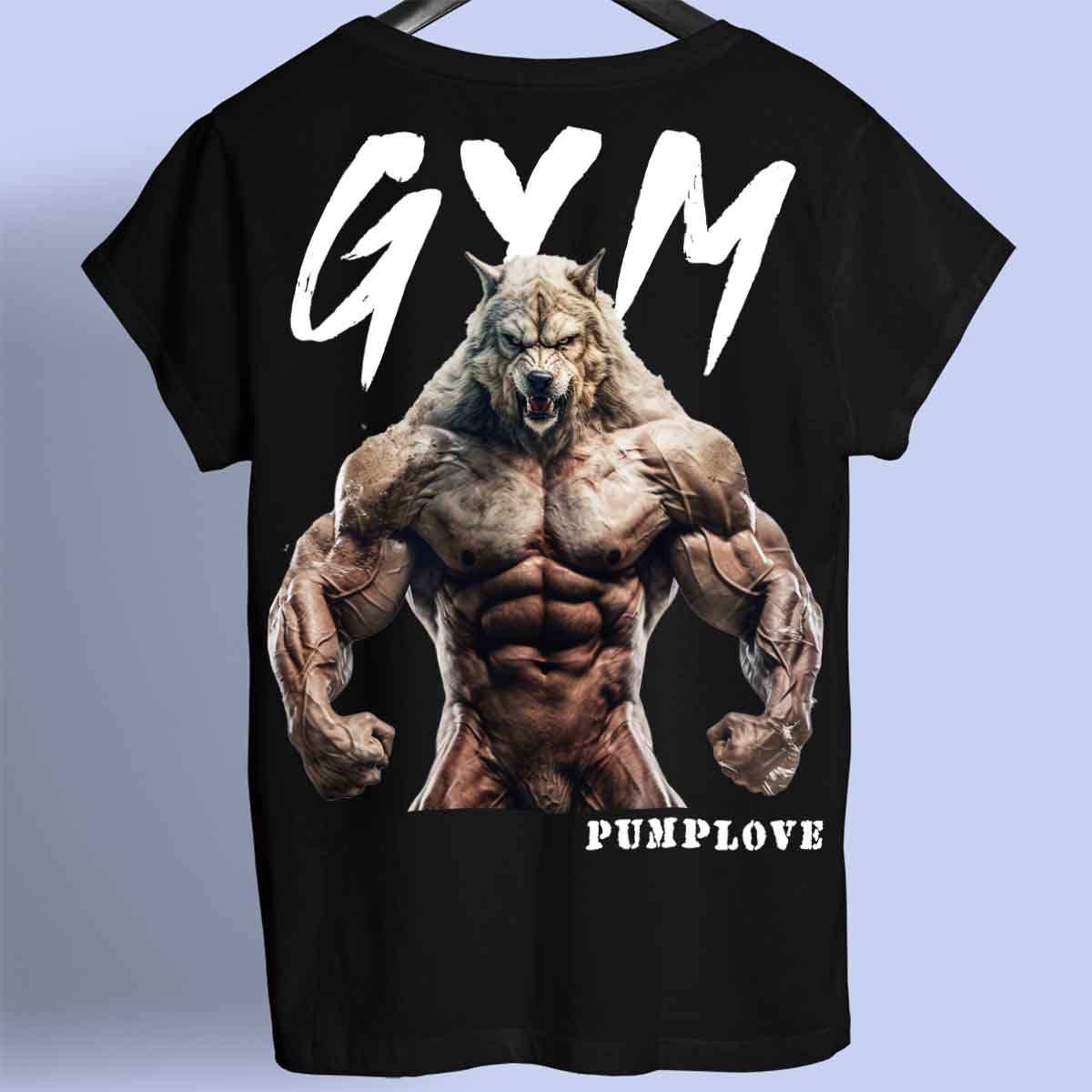 Gym Wolf - Premium shirt, unisex-rugafdruk