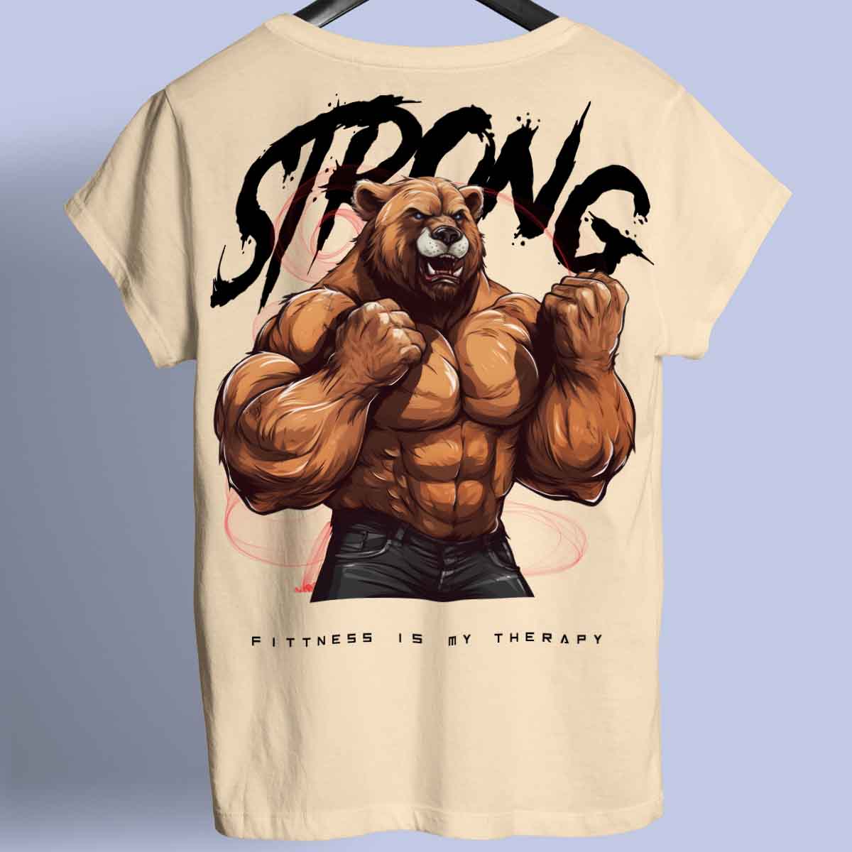 Strong Bear - Premium T-shirt, unisex-rugafdruk