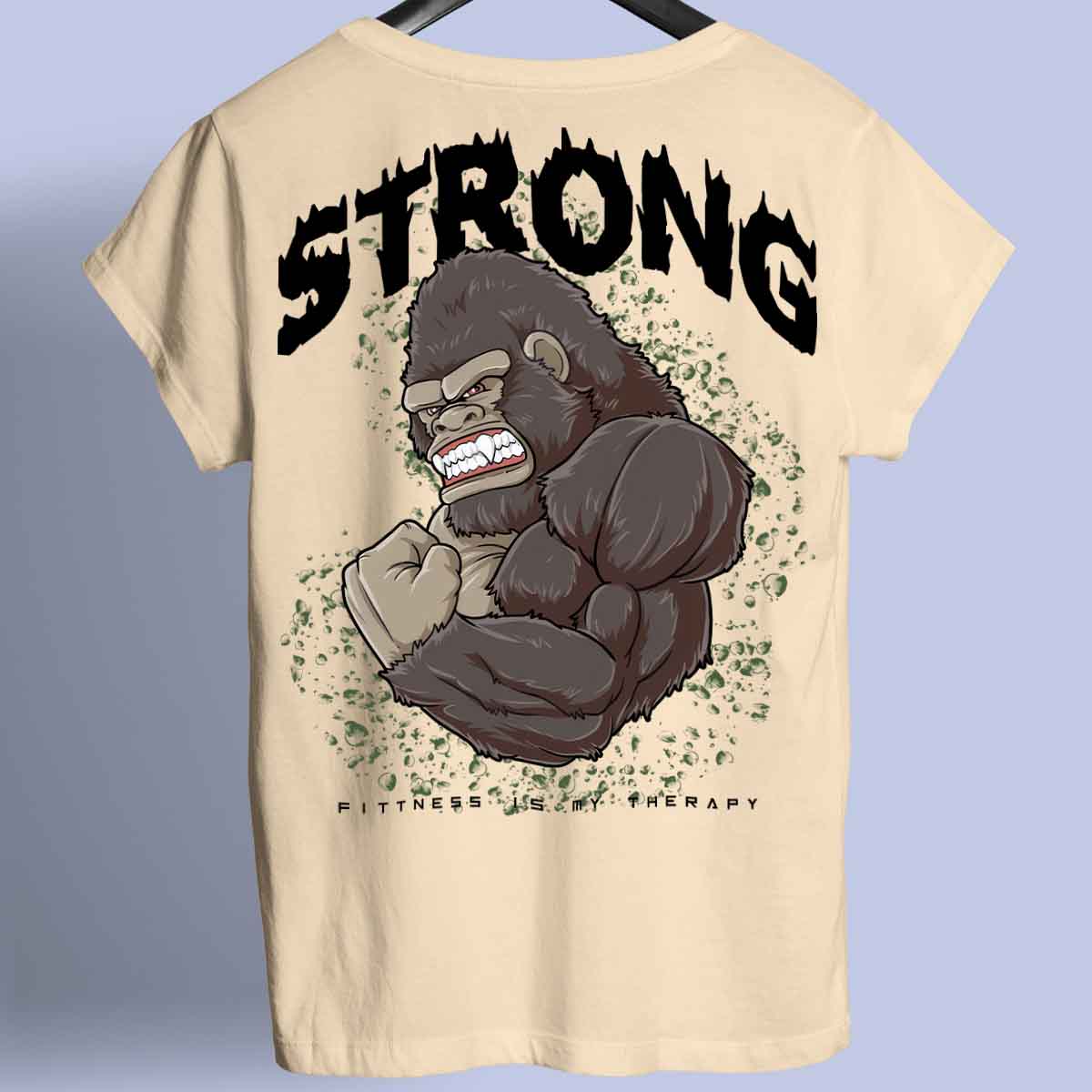 Strong Gorilla - Premium T-shirt Unisex rugafdruk