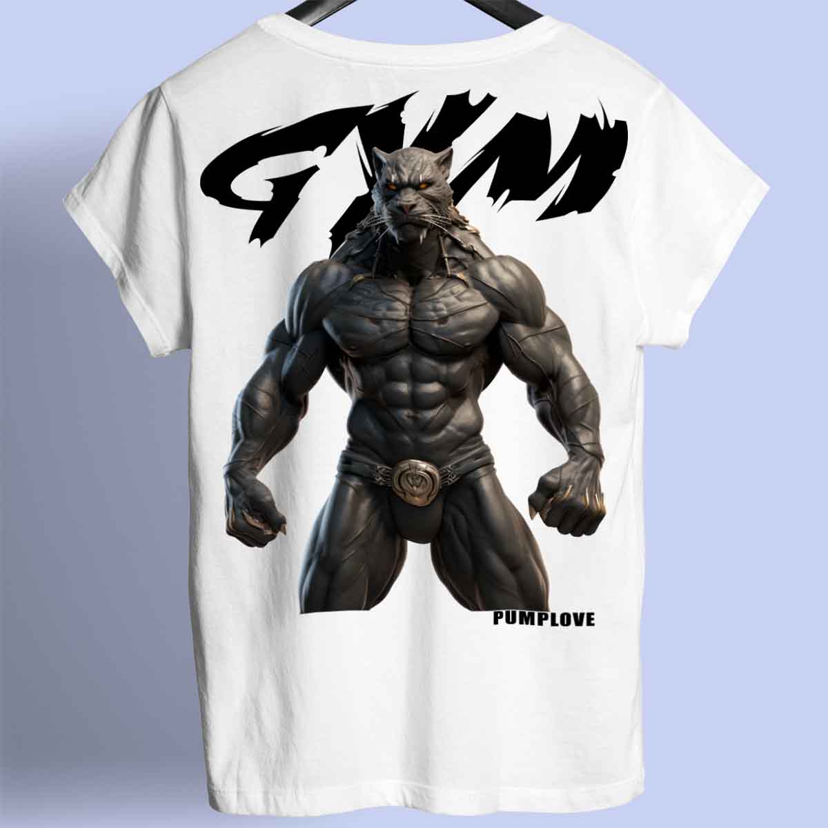 Gym Panther - Premium T-shirt, unisex-rugafdruk