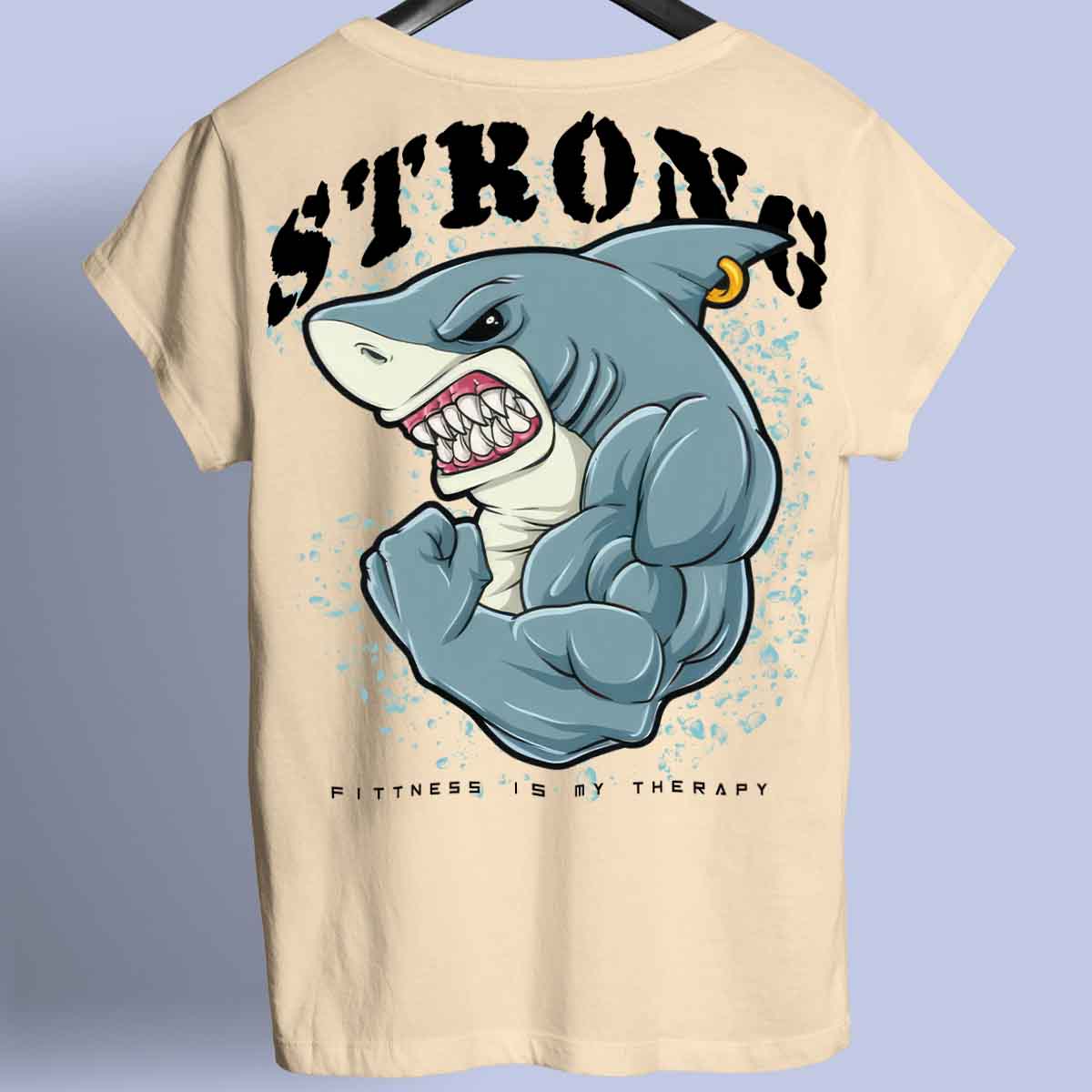 Strong Shark - Premium T-Shirt Unisex Backprint