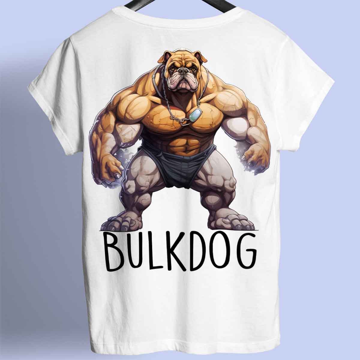 Bulldog - Premium T-shirt, unisex-rugafdruk