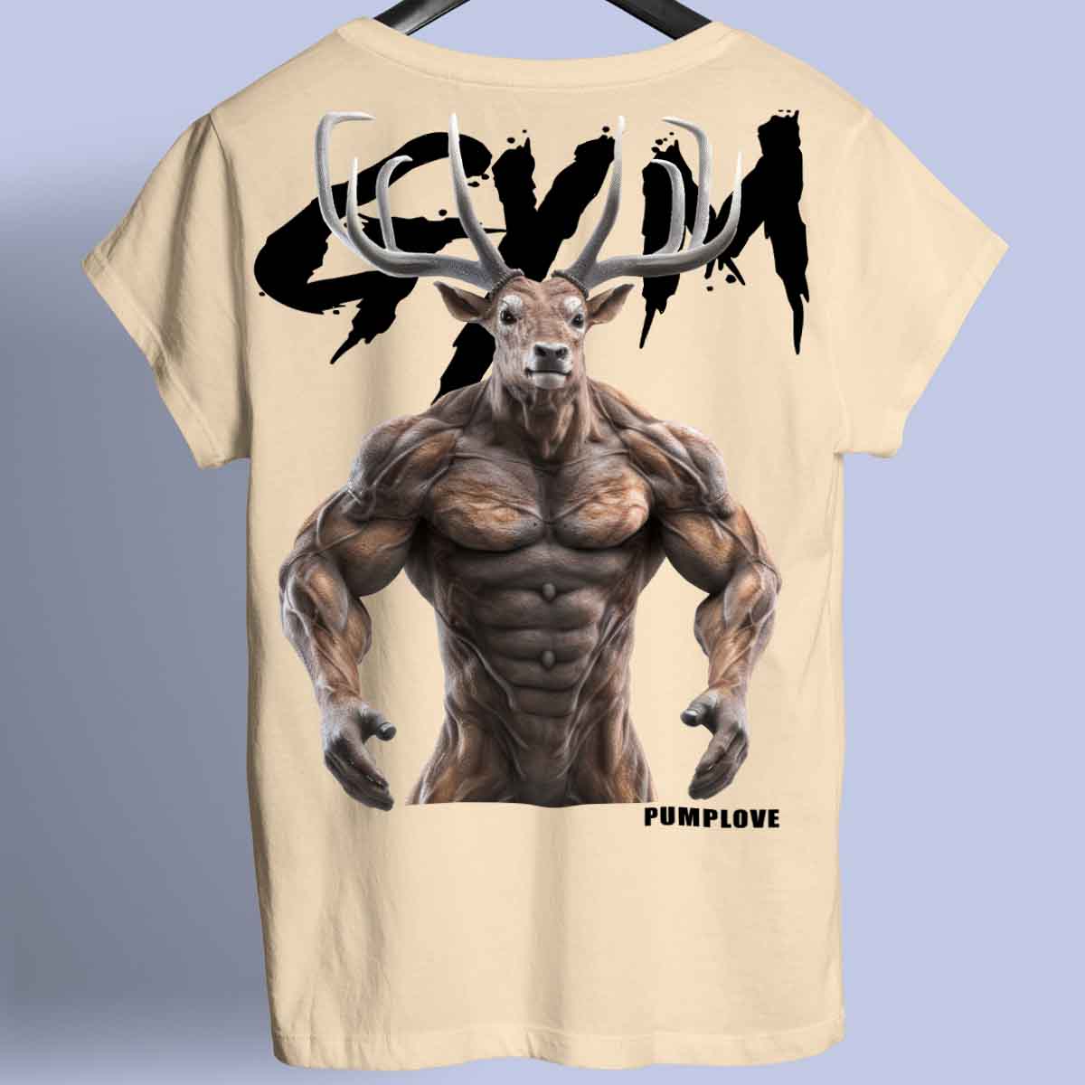 Gym Deer - Premium T-Shirt Unisex Backprint