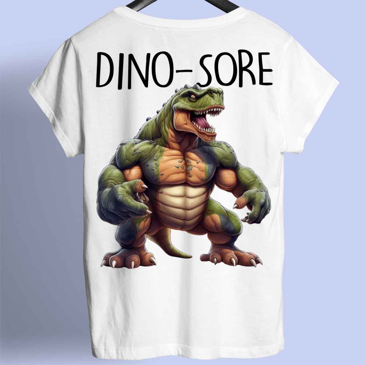 Dino-Sore - Premium T-shirt, unisex-rugafdruk