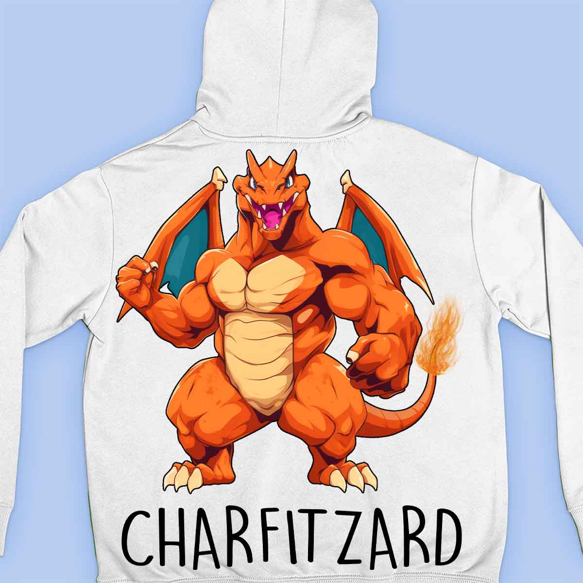 Charfitzard - Premium hoodie, unisex-rugafdruk