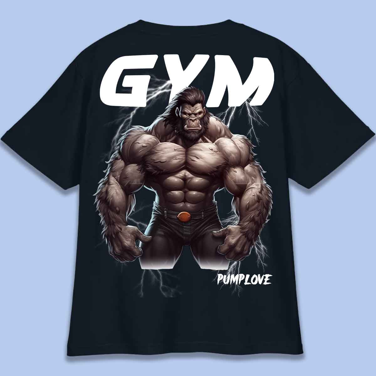 Gym Gorilla - T-shirt oversized unisex-rugafdruk