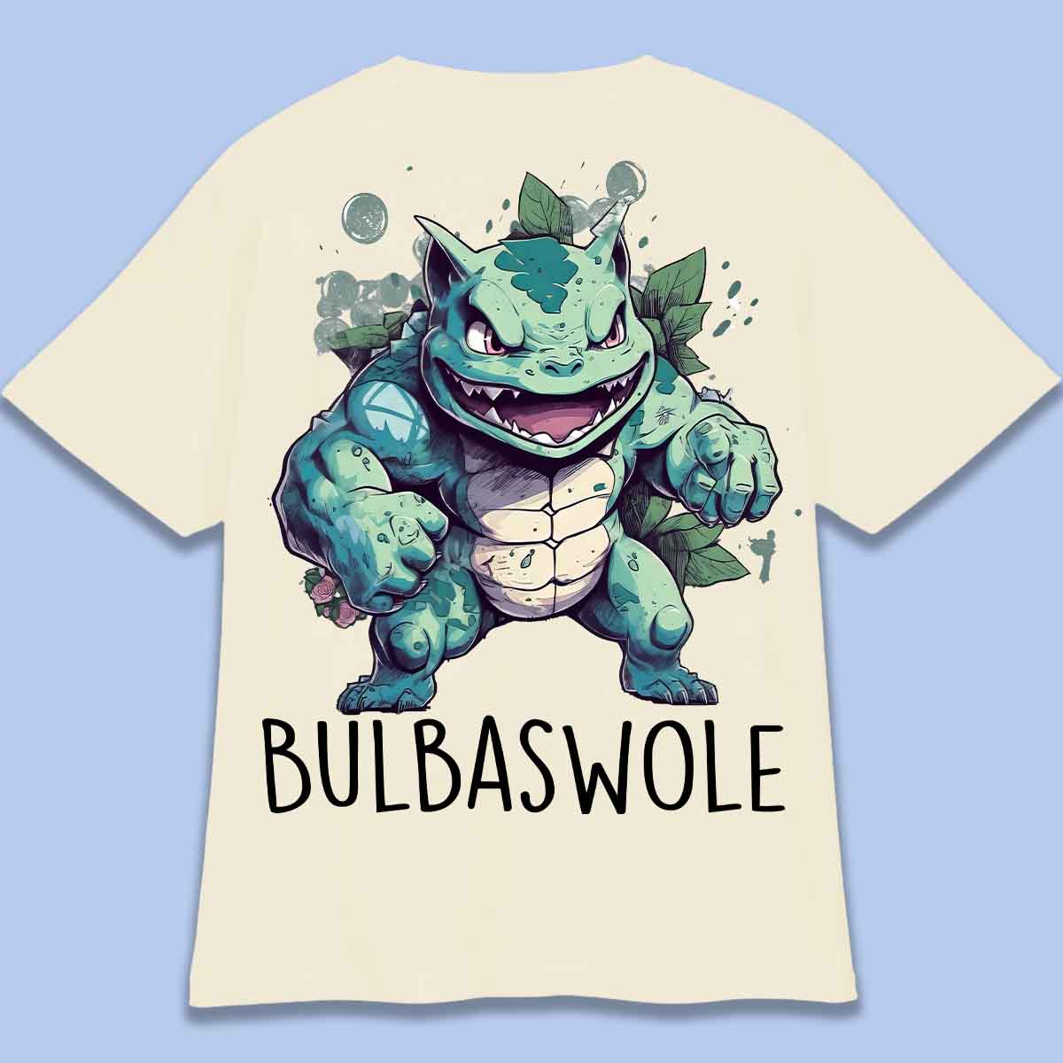 Bulbaswole - T-shirt oversized unisex-rugafdruk