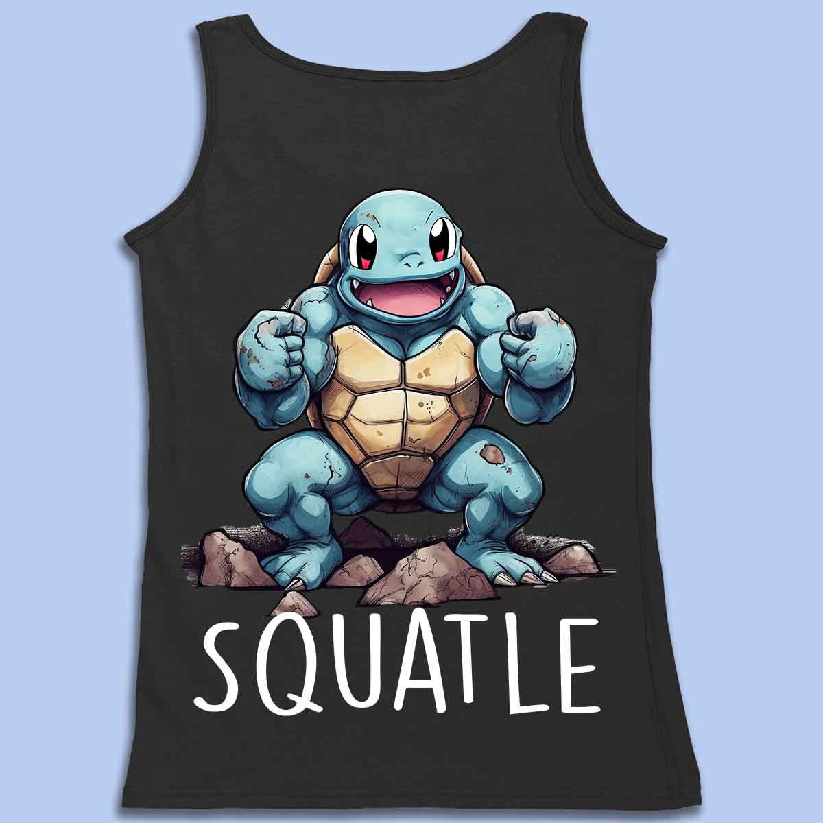 Squirtle - Premium tanktop, uniseks rugprint